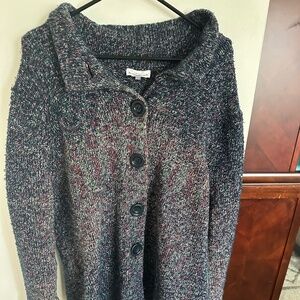 Beautiful Northern Reflections Aurora Button Down Long Sweater